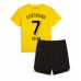 Borussia Dortmund Giovanni Reyna #7 Replika Babykläder Hemma matchkläder barn 2023-24 Korta ärmar (+ Korta byxor)